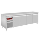 Mesa frigorífica ventilada,  550 Lit. grupo a la izquierda, 4 puertas GN 1/1