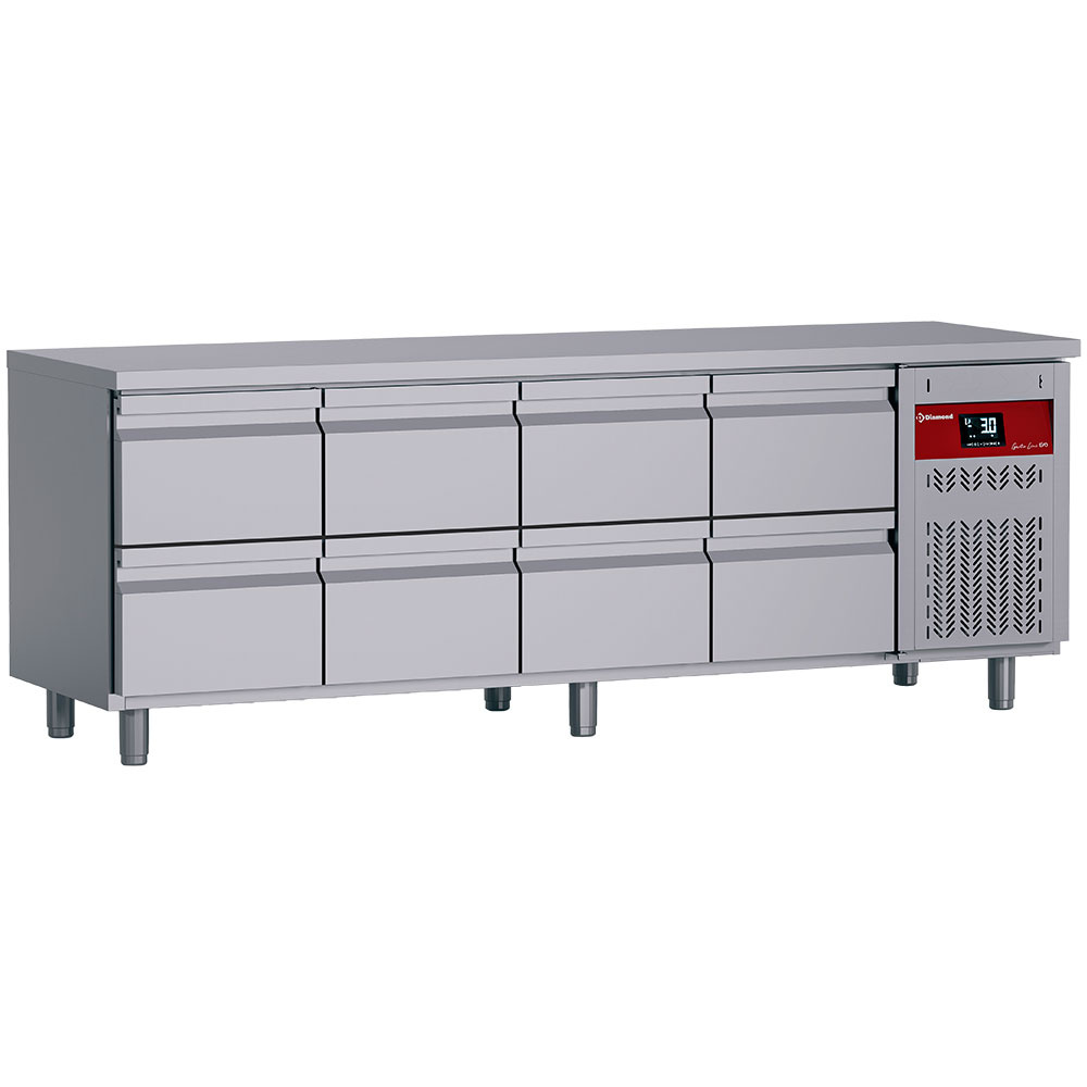 Mesa de refrigeración compuesta por :