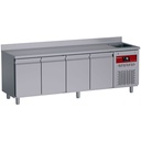 Mesa frigorífica "mural"  con fregadero, 4 puertas GN 1/1 550 Lit.