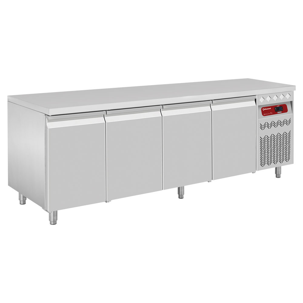 Mesa frigorífica ventilada, 4 puertas GN 1/1, 550 Lit.