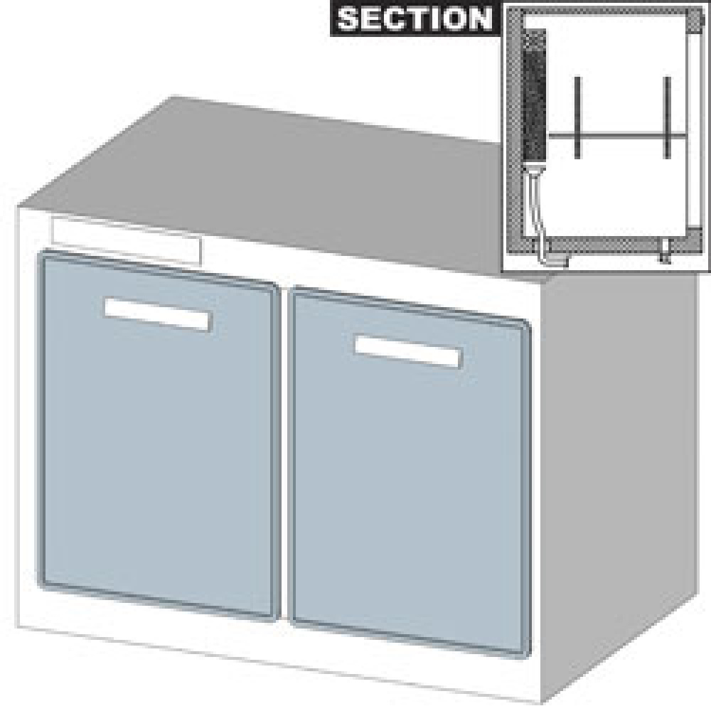Reserva refrigerada contador, ventilada 2 puerta, con grupo