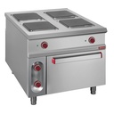 Hornillo eléctrico 4 placas + horno GN 2/1 eléctrico - PASS-THROUGH