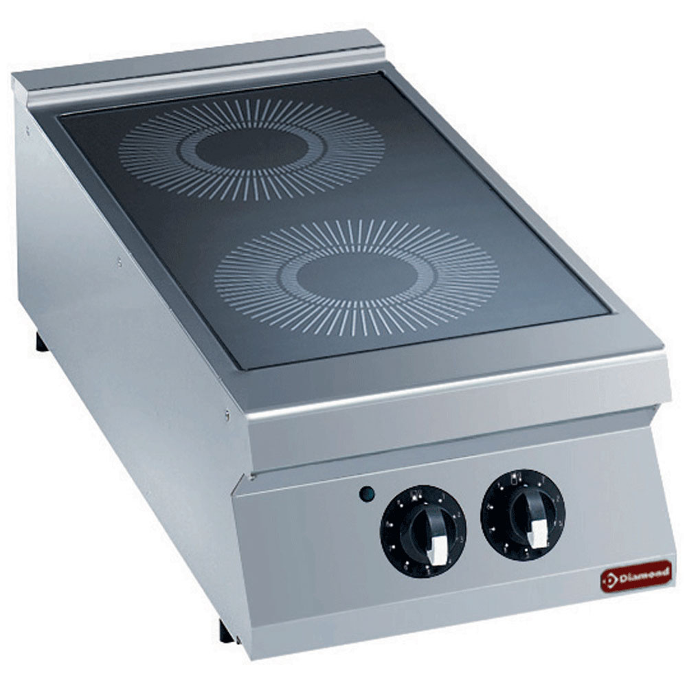 Cocina eléctrica en vitrocerámica 2 zonas -TOP-