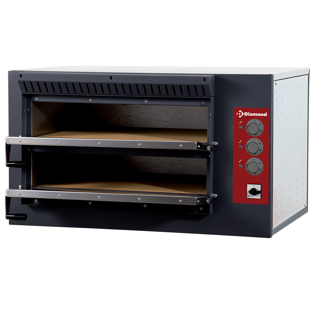 Horno eléctrico de pizzas, 2 cámaras