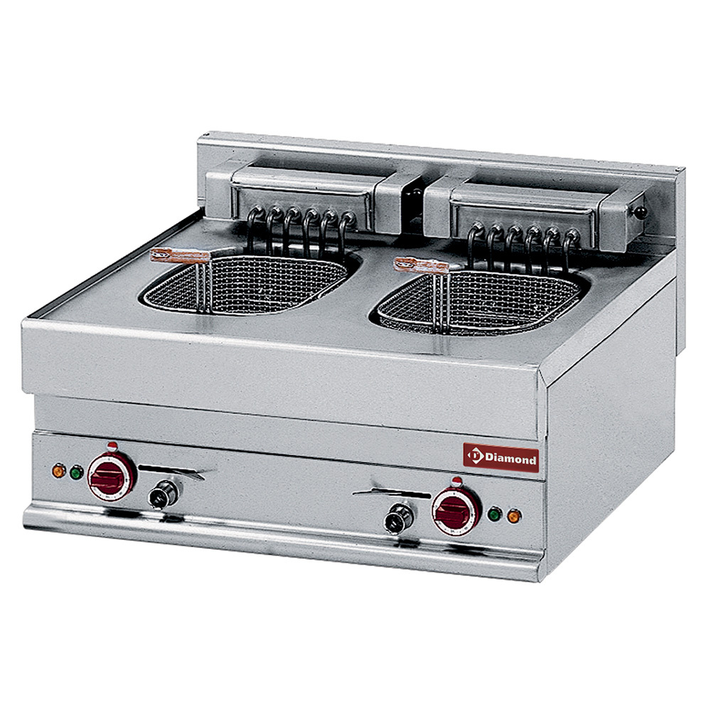 Freidora eléctrica con 2 cubetas de 10 litros -top- "Alpha 650"