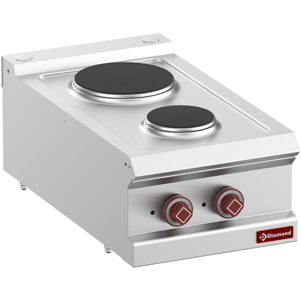 Cocina eléctrica de 2 placas redondas -Top-