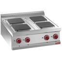 Cocina eléctrica con 4 placas cuadradas -Top-