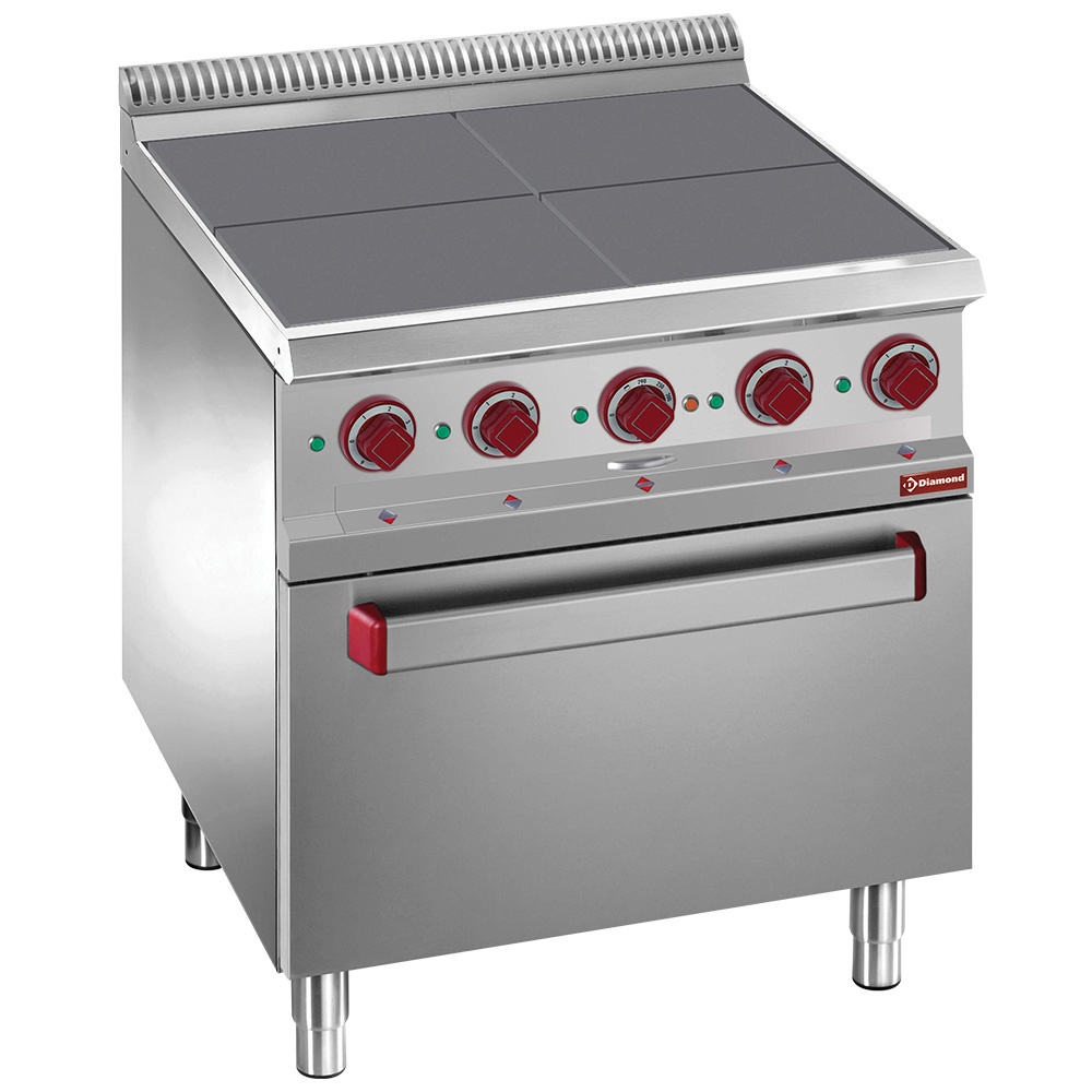 Hornilla electrica, 4 placas extra bajas su horno GN2/1