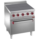 Hornilla electrica, 4 placas extra bajas su horno GN 1/1