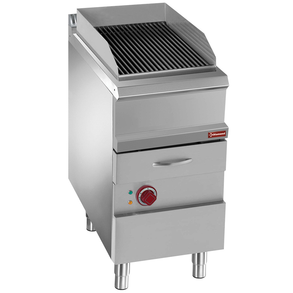 Parrilla eléctrica de vapor, parrilla de hierro fundido "doble cara", módulo 1/2