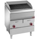 Parrilla eléctrica de vapor, parrilla de hierro fundido "doble cara", módulo 1/1