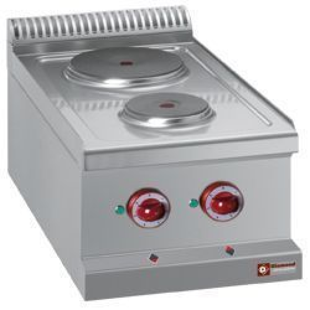 Cocina eléctrica de 2 placas redondas -Top-