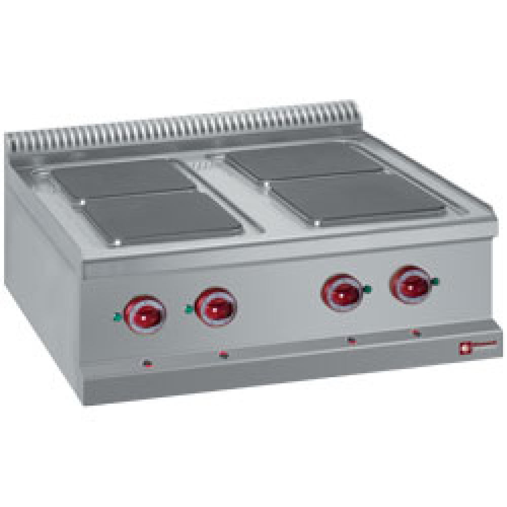 Cocina eléctrica con 4 placas cuadradas -Top-