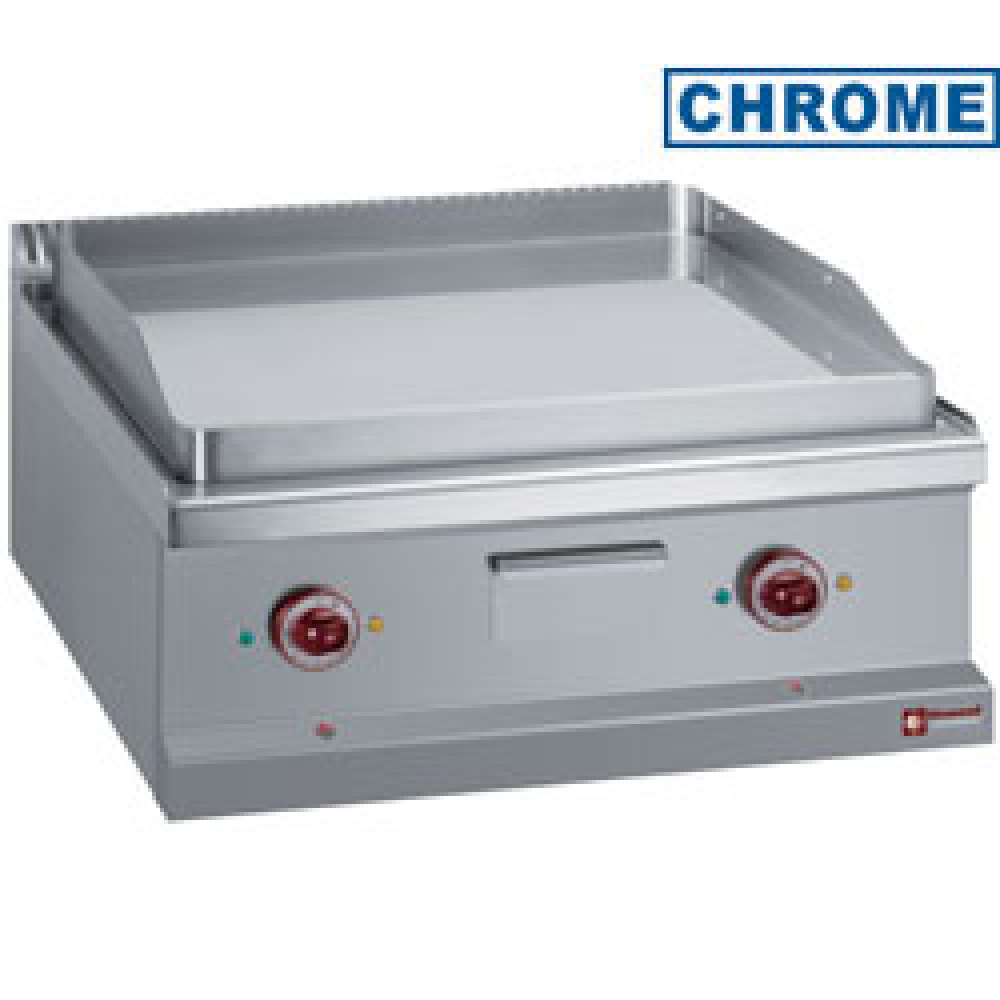 Cocina eléctrica de plancha lisa, cromo duro 50 µm -Top-