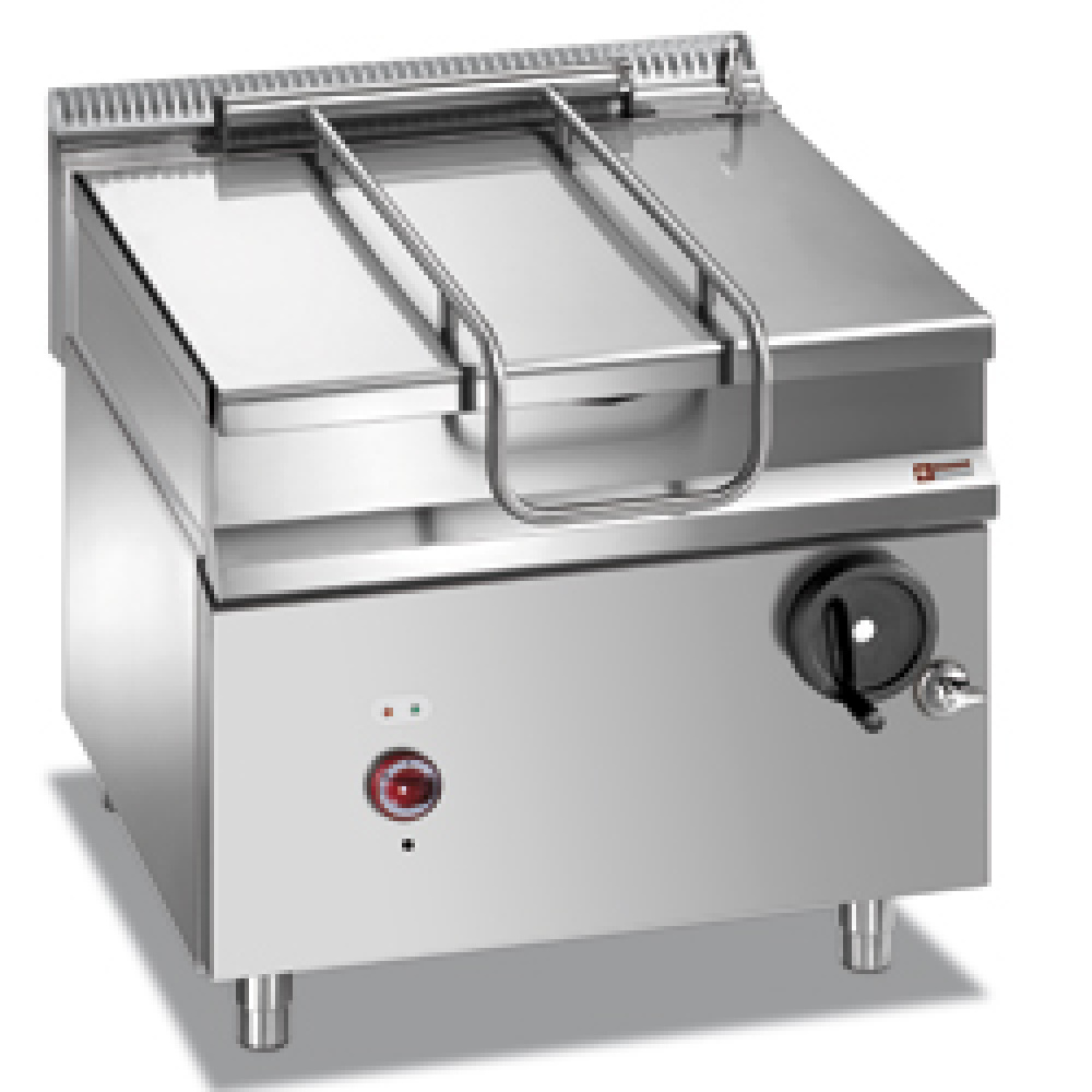 Sarten basculante eléctrico, cuba en inox 75 litros, sobre mueble