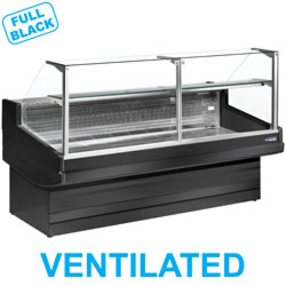 Mostrador vitrina refrigerado y ventilado con cristal 90° sin reserva