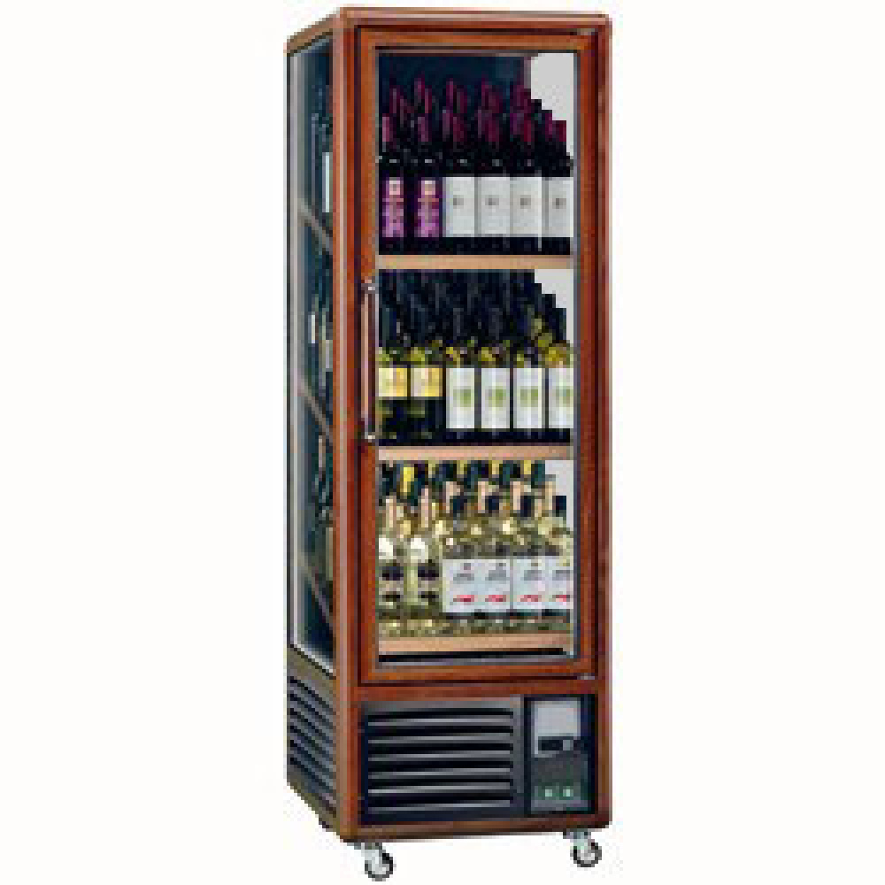 Vitrina alamacenamiento para vinos, 340 litros, 3 lados acristalados