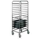 Escalera de rejilllas inox, 14x 600x400 mm, espacio 85 mm