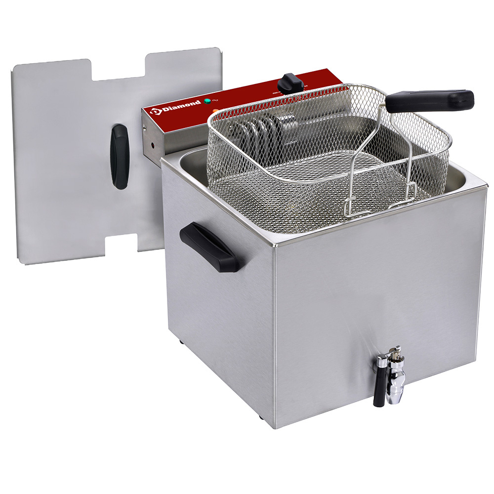 Freidora eléctrica de mesa 12 litros + grifo