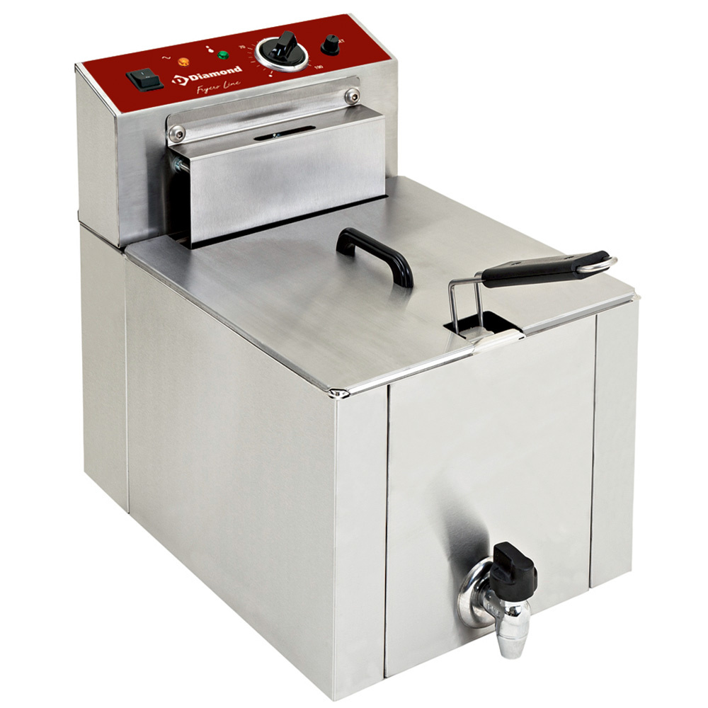Freidora eléctrica de mesa "S-POWER" 12 litros + grifo