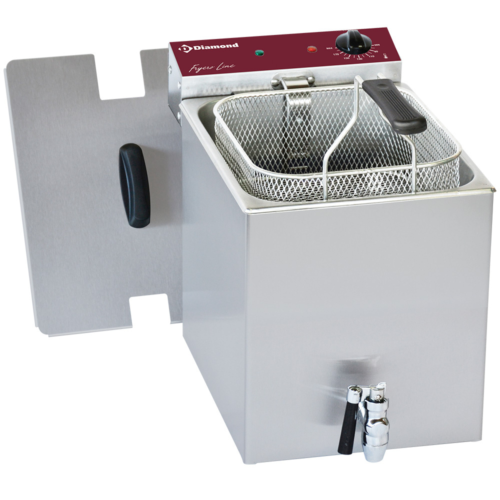 Freidora eléctrica de mesa 8 litros + grifo