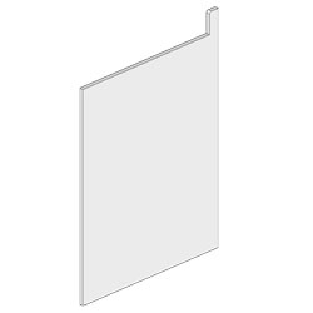 Panel lateral de madera mueble trasero neutro, con respaldo, moldura decorativa (1 pieza)