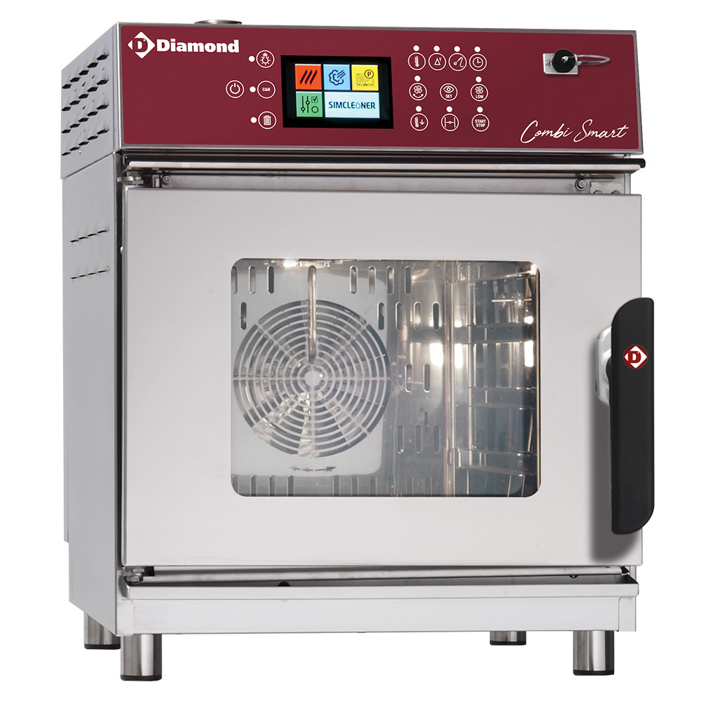 Horno eléctrico vapor/convección, 4x GN2/3 Touch Screen  + Auto-Cleaning