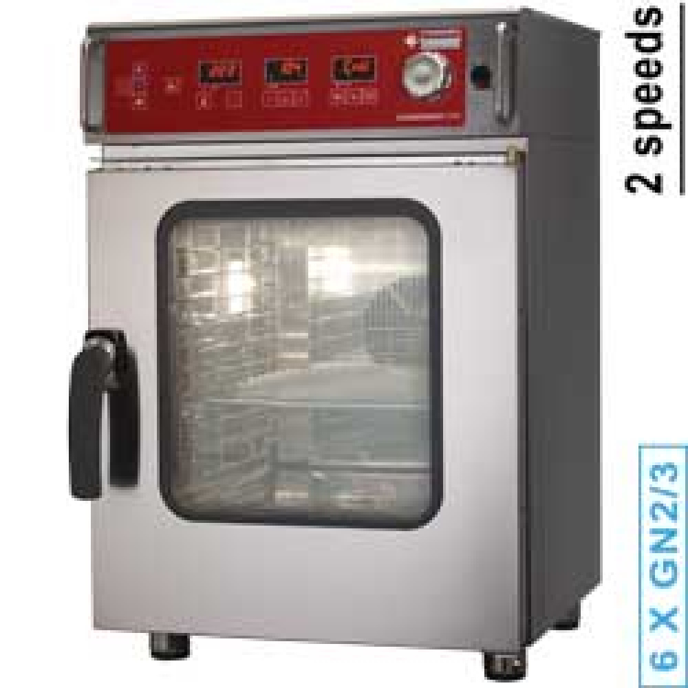 Horno eléctrico vapor/convección programable, 6x GN2/3