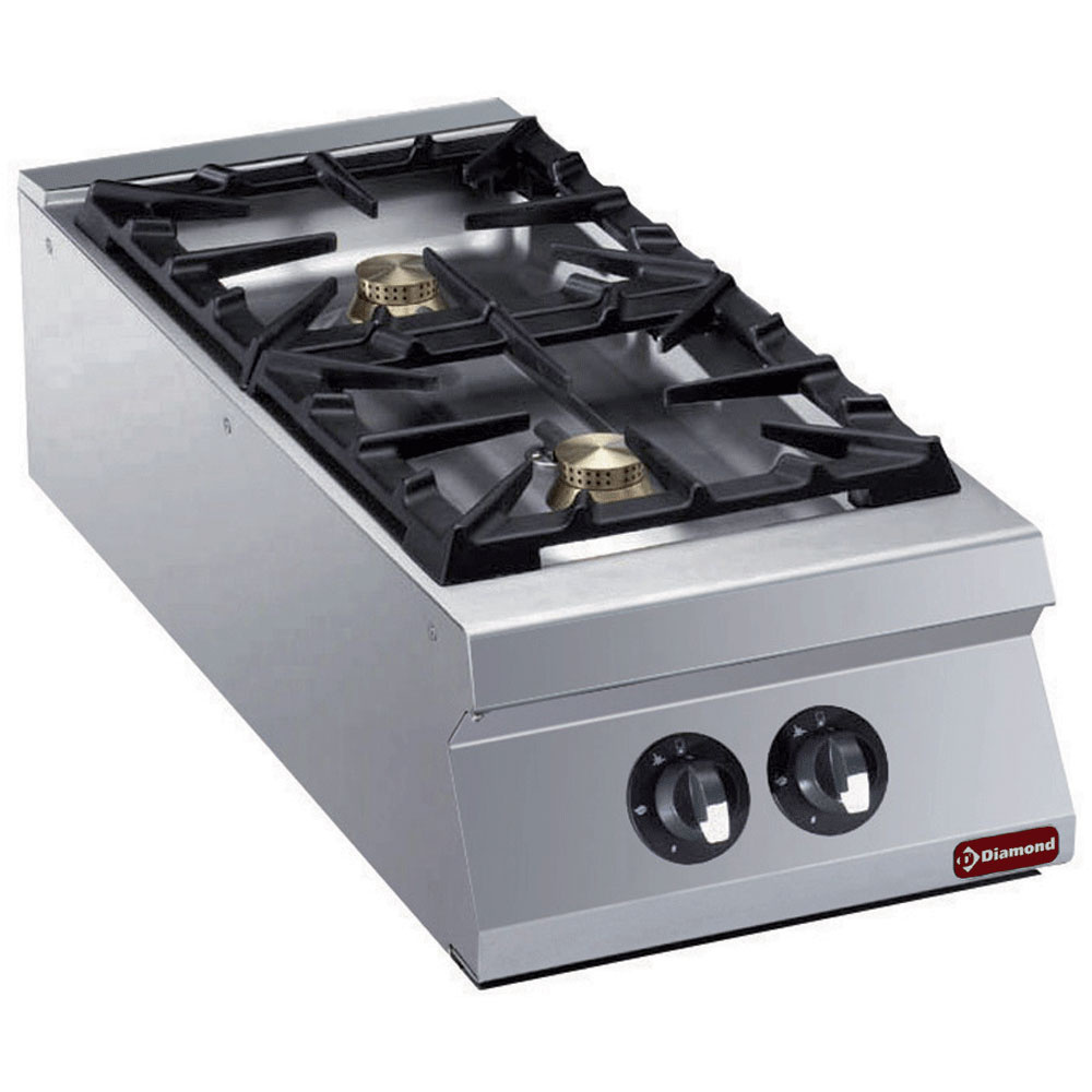 Cocina a gas de 2 fuegos vivos -TOP-