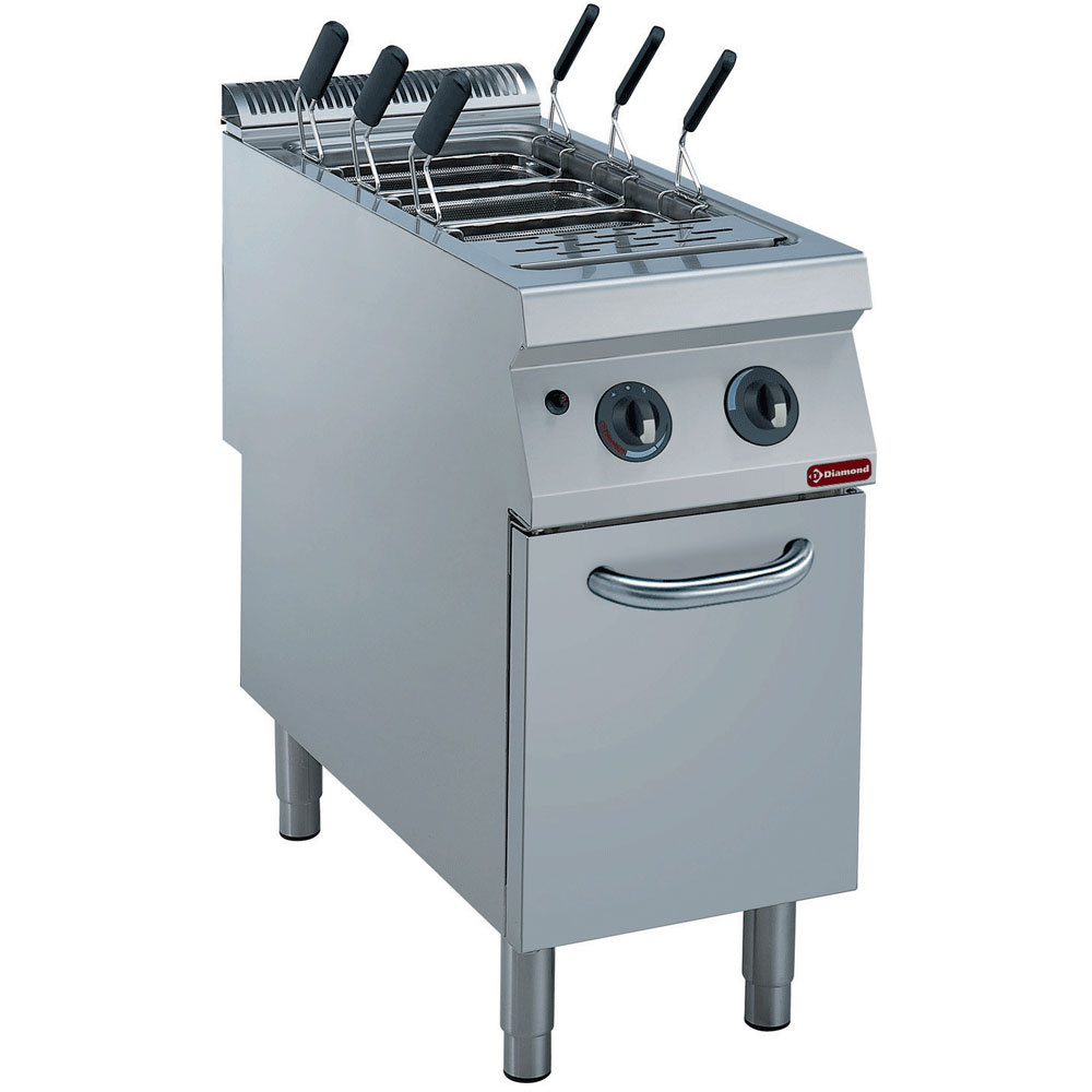 Cocedor de pasta a gas, 1 cuba GN 1/1, sobre mueble (sin cestas)