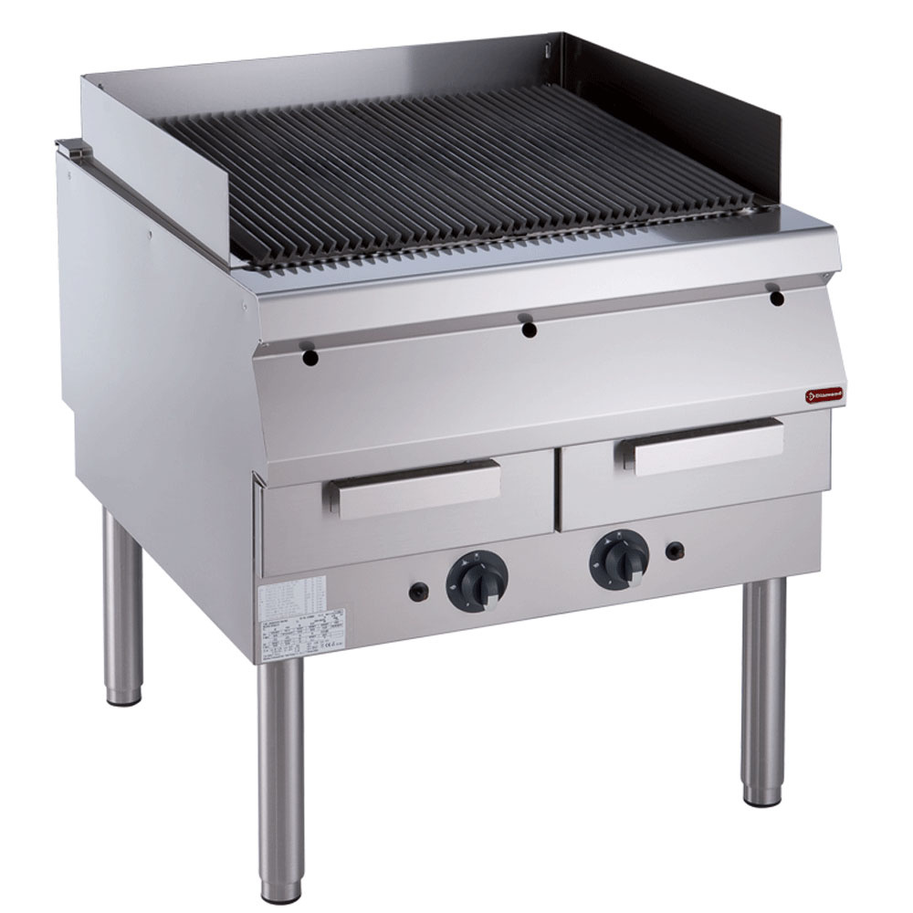 Parrilla a gas, sobre basamento