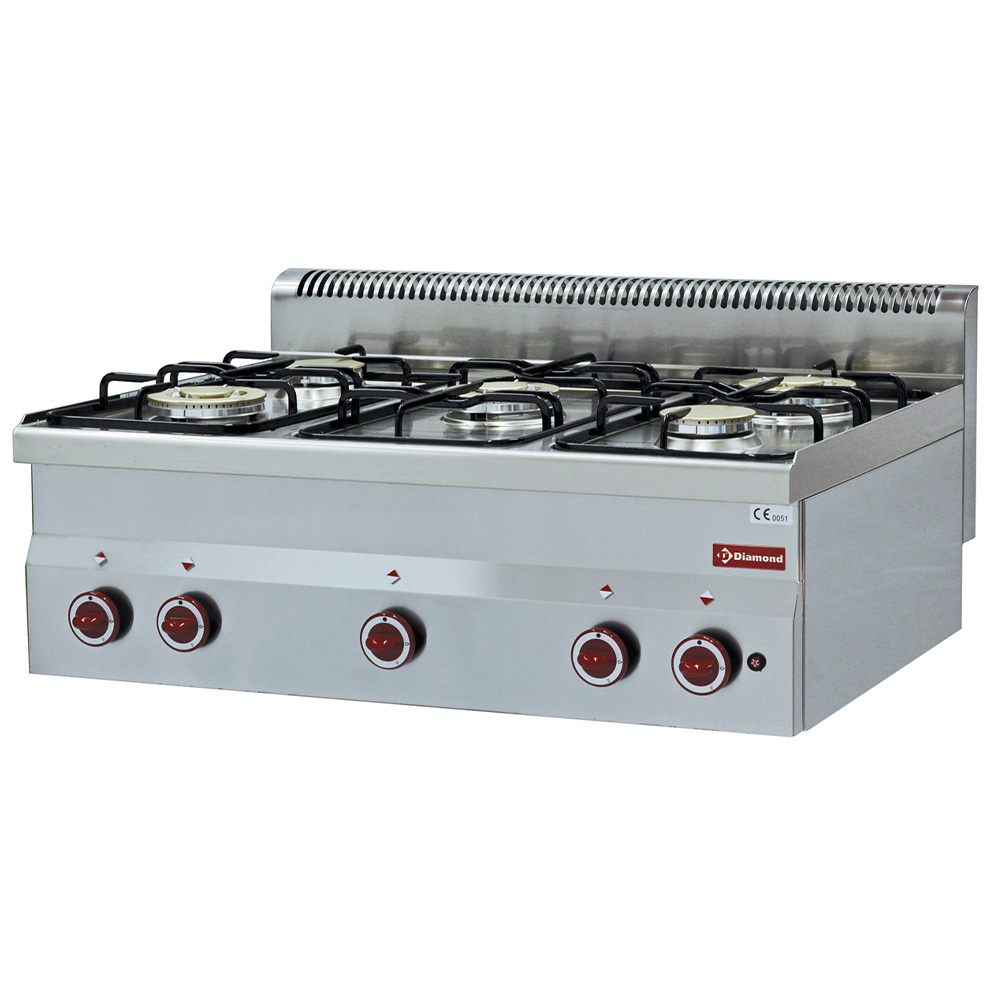 Cocina de 5 fuegos a gas -Top-
