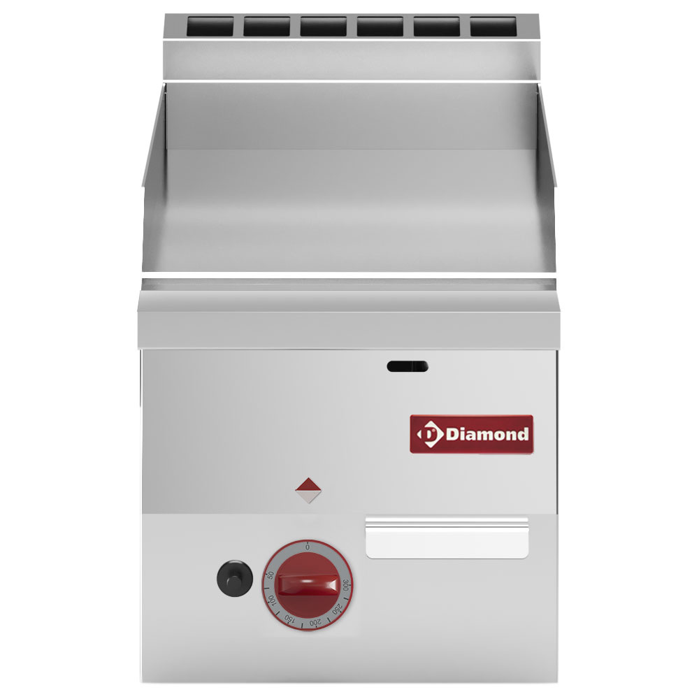 Cocina de plancha a gas, lisa "cromo" -Top-