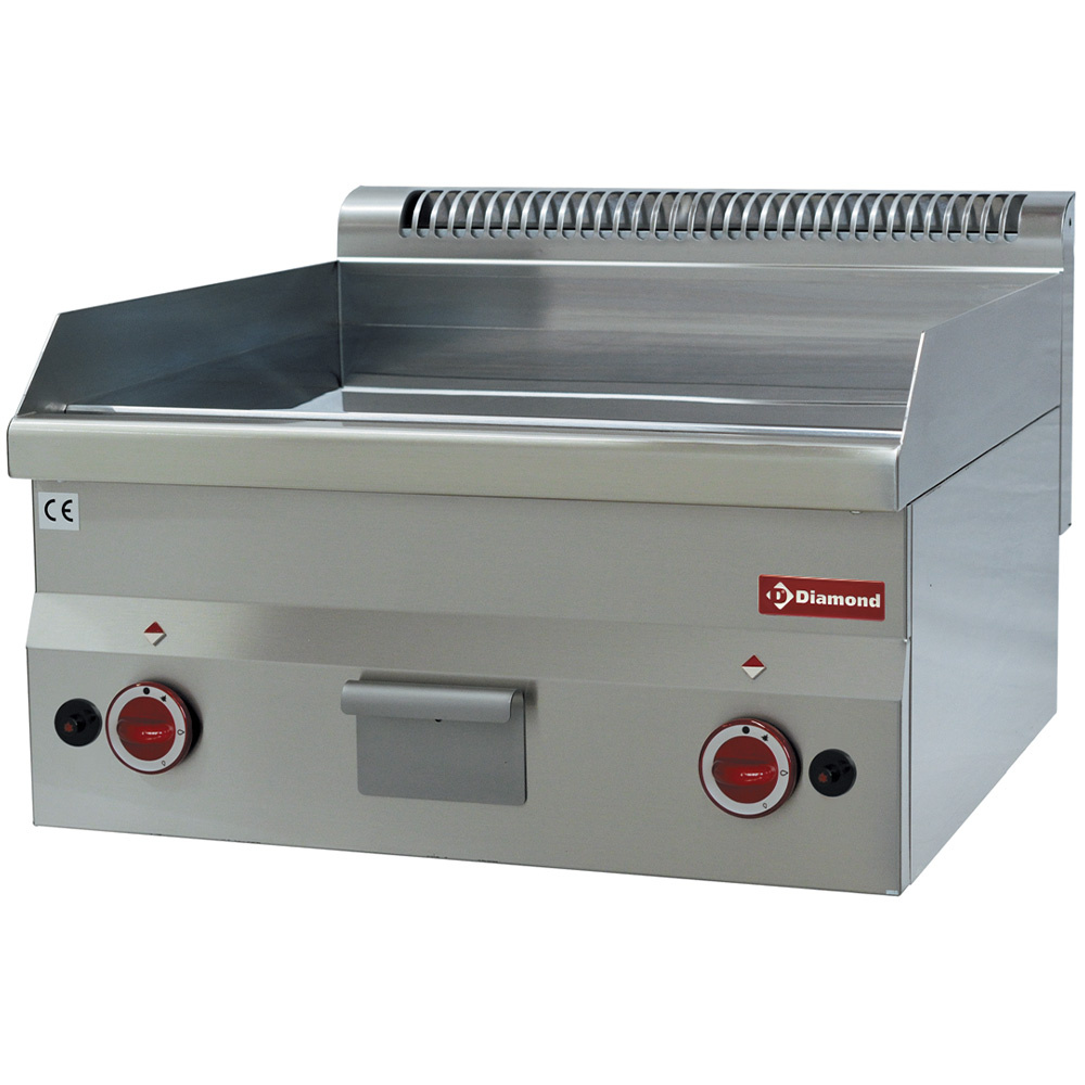 Cocina de plancha a gas, lisa "cromo" -Top-