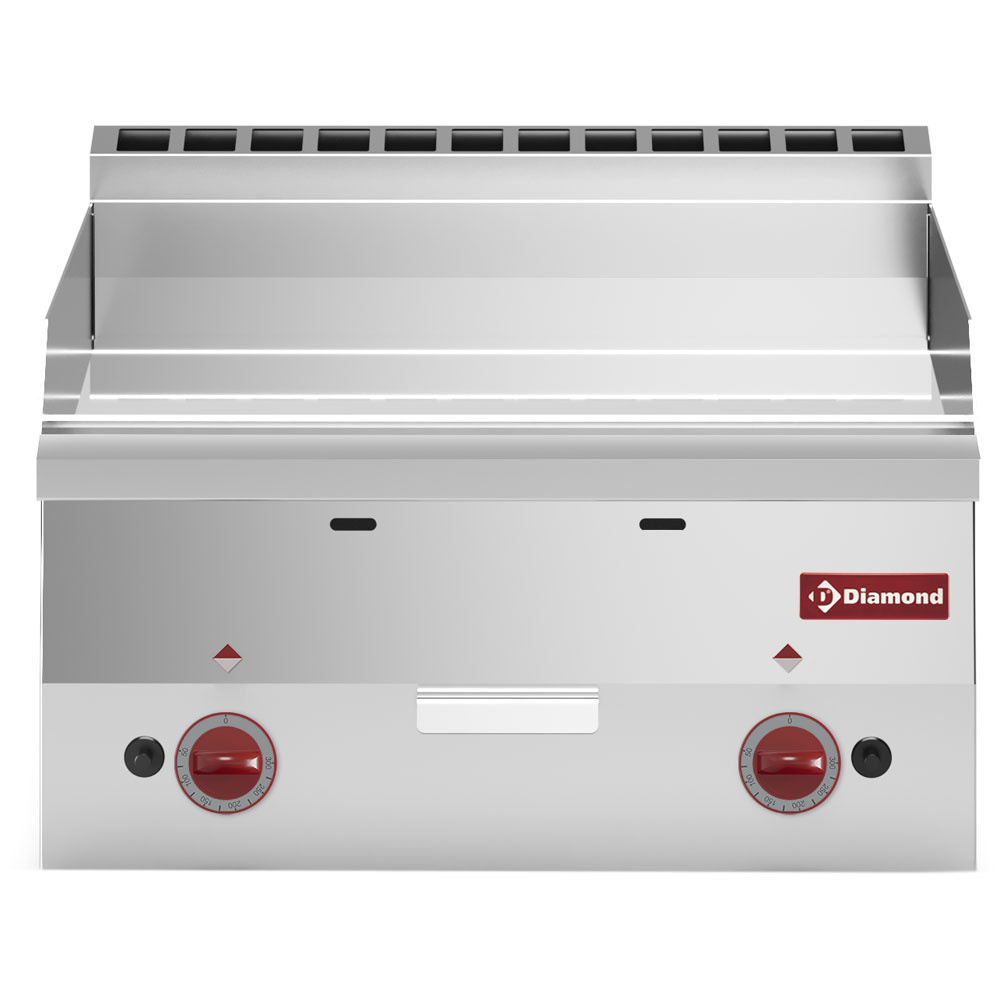 Cocina de plancha a gas, lisa "cromo" -Top-