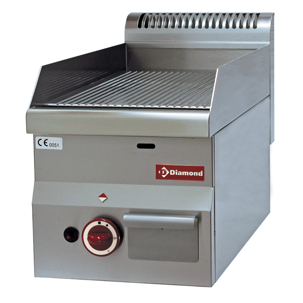 Cocina de plancha a gas, ranurada -Top-