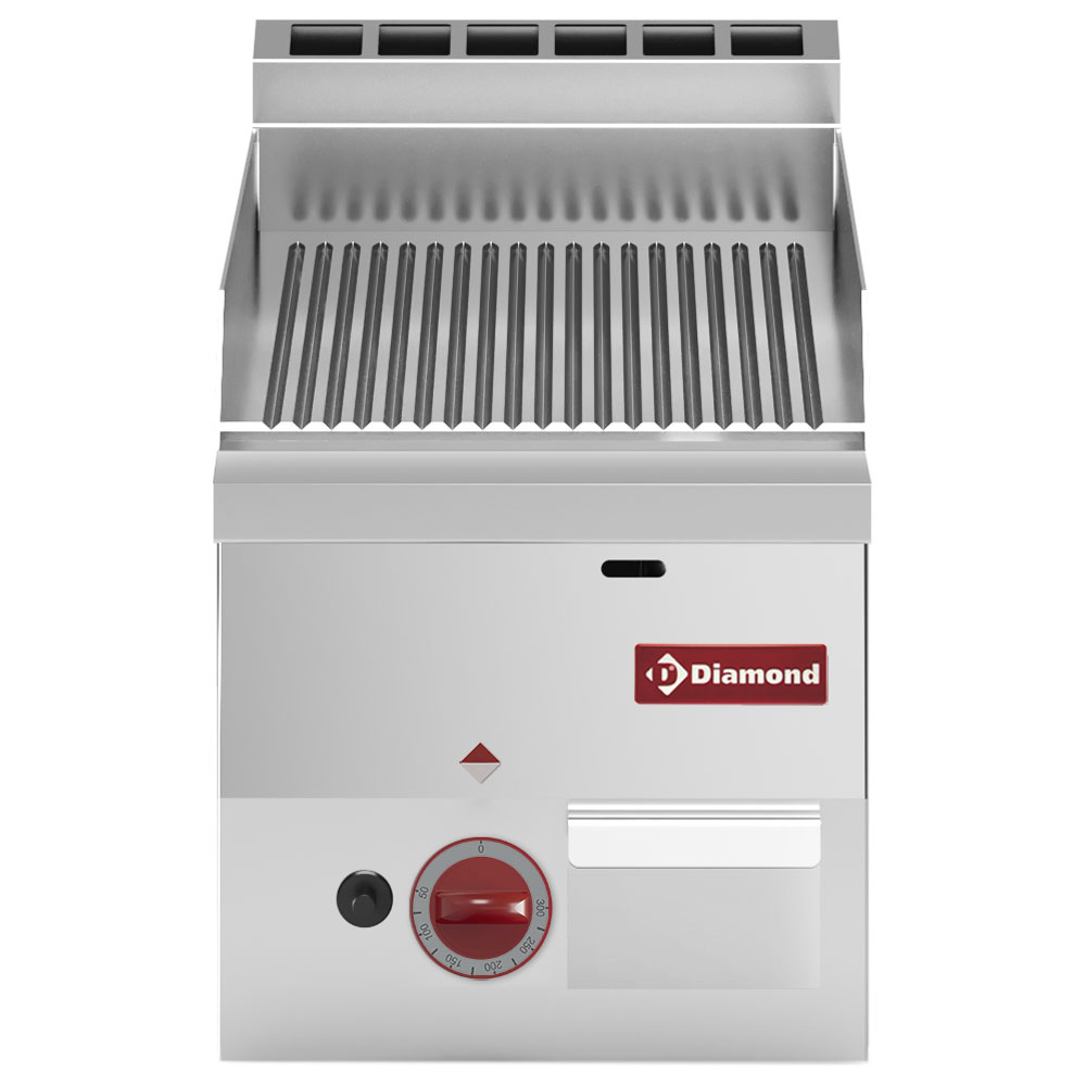 Cocina de plancha a gas, ranurada -Top-