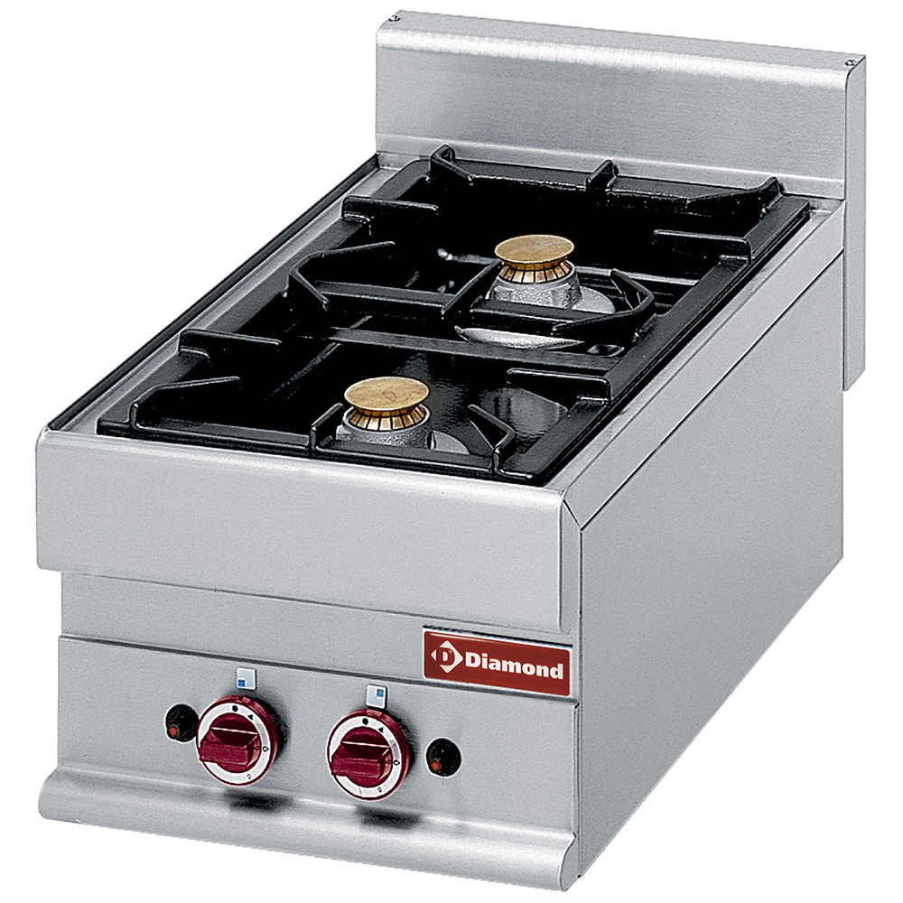 Cocina de 2 fuegos vivos de gas -Top-