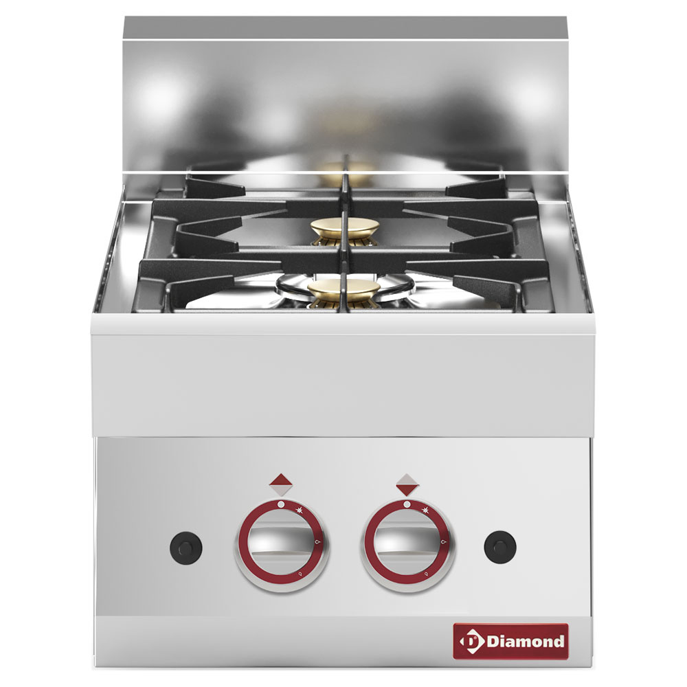 Cocina de 2 fuegos vivos de gas -Top-