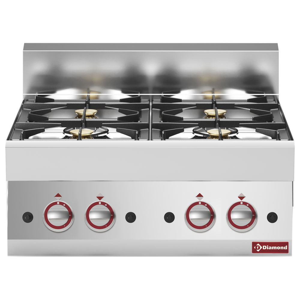 Cocina de gas 4 fuegos vivos- Top-