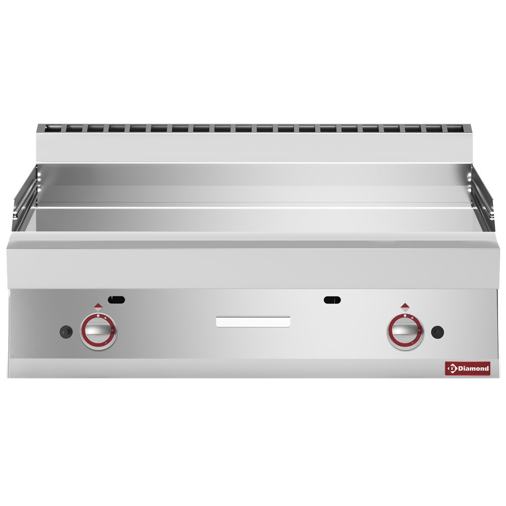 Cocina de plancha a gas EXTRA ANCHO liso cromo