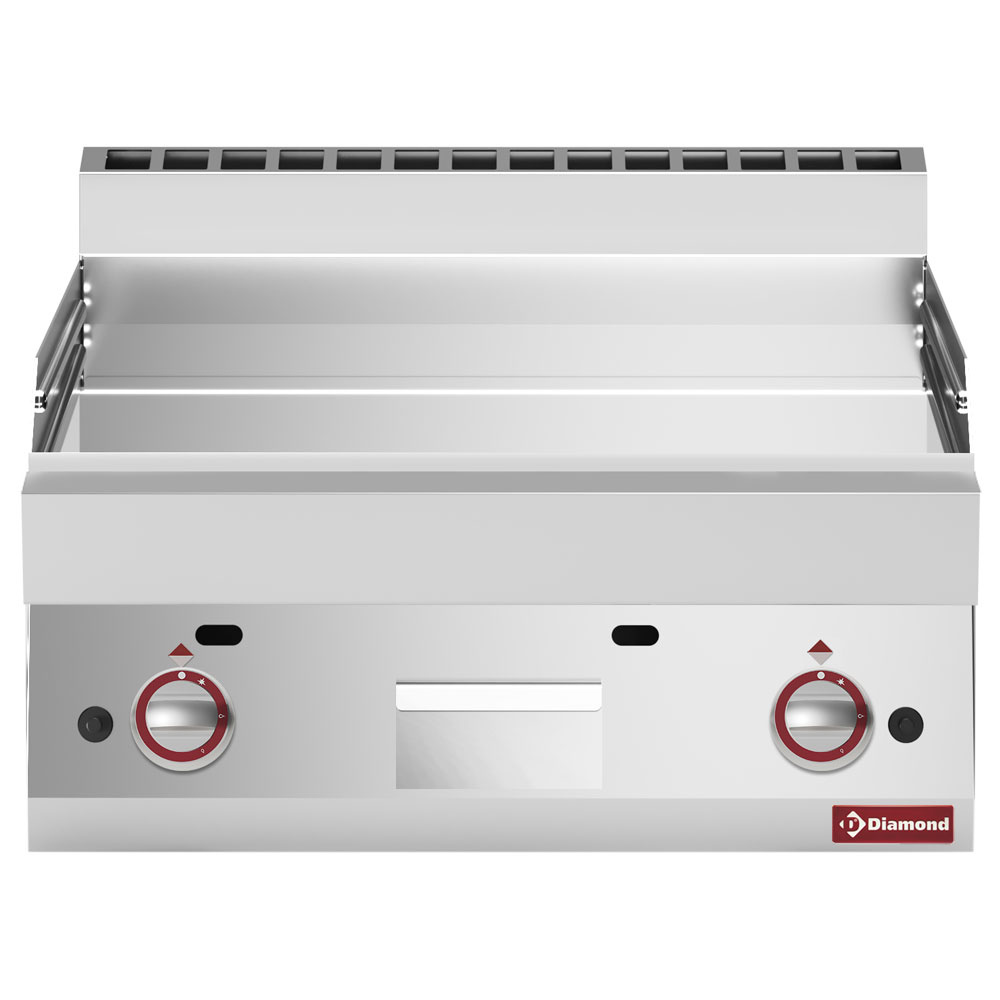 Cocina de plancha a gas liso -Top- cromo duro "50 µm"