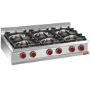 Cocina de 6 fuegos de gas -Top-