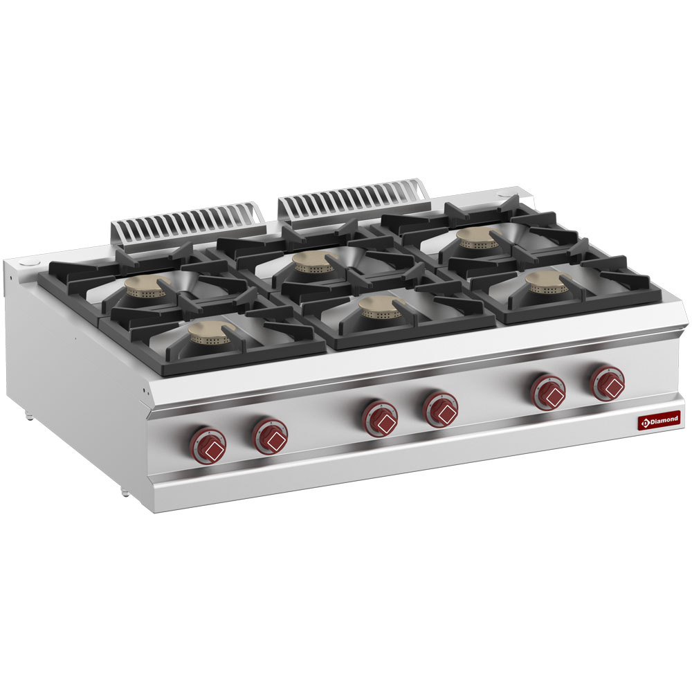 Cocina de 6 fuegos de gas -Top-