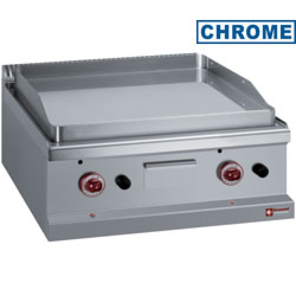Cocina a gas de plancha lisa, cromo duro 50 µm -Top-