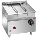 Sarten basculante de gas, cuba en inox 80 litros, sobre mueble