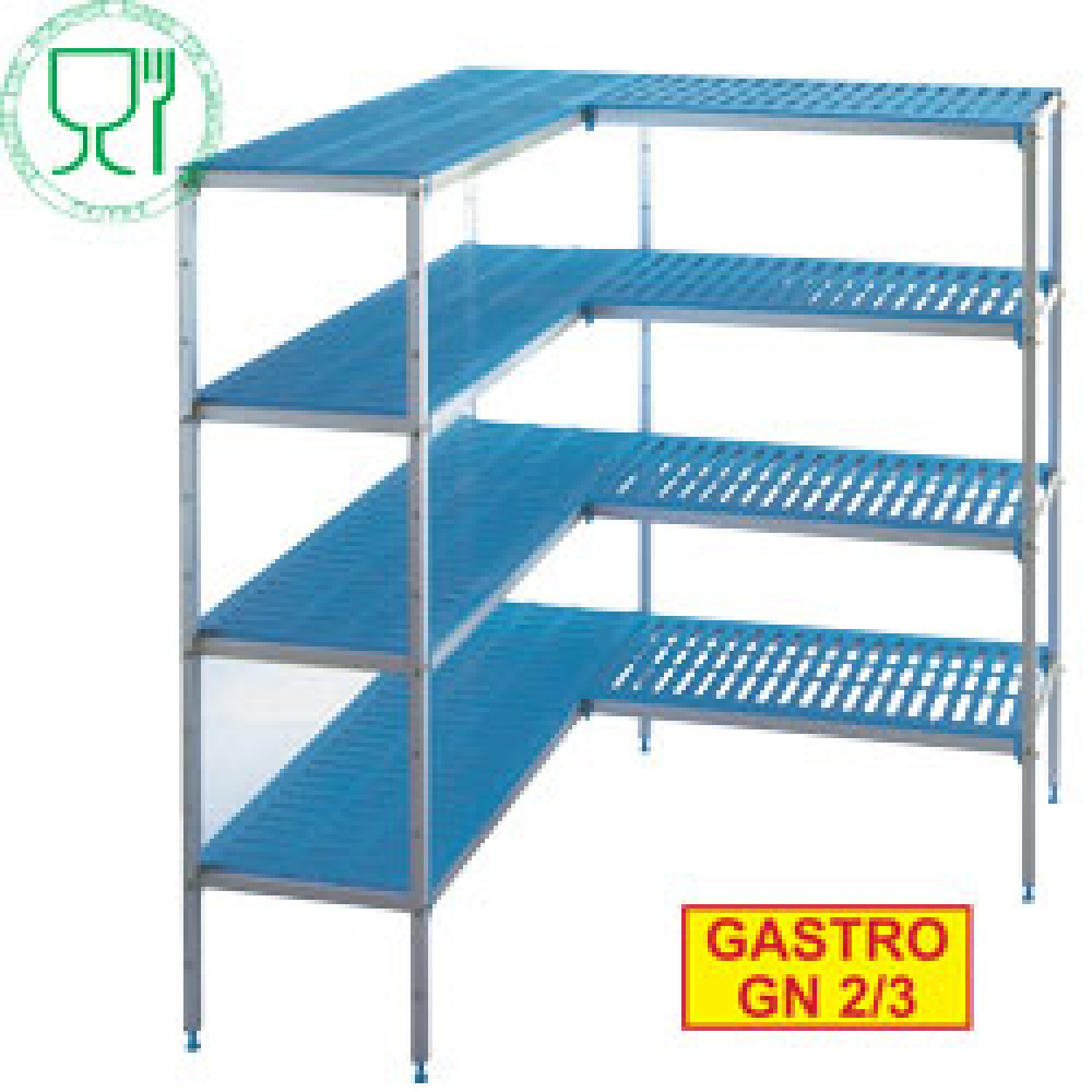 Kit estanterías de aluminio en "L" 4 niveles (GN 2/3) para C11.6A/PM