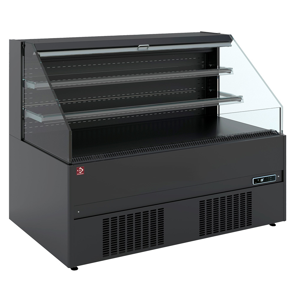 Mueble refrigerado semi-mural, autoservicio, abierto - FULL BLACK