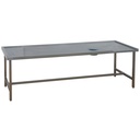 Mesa de clasificación (izquierda) con agujero para la basura