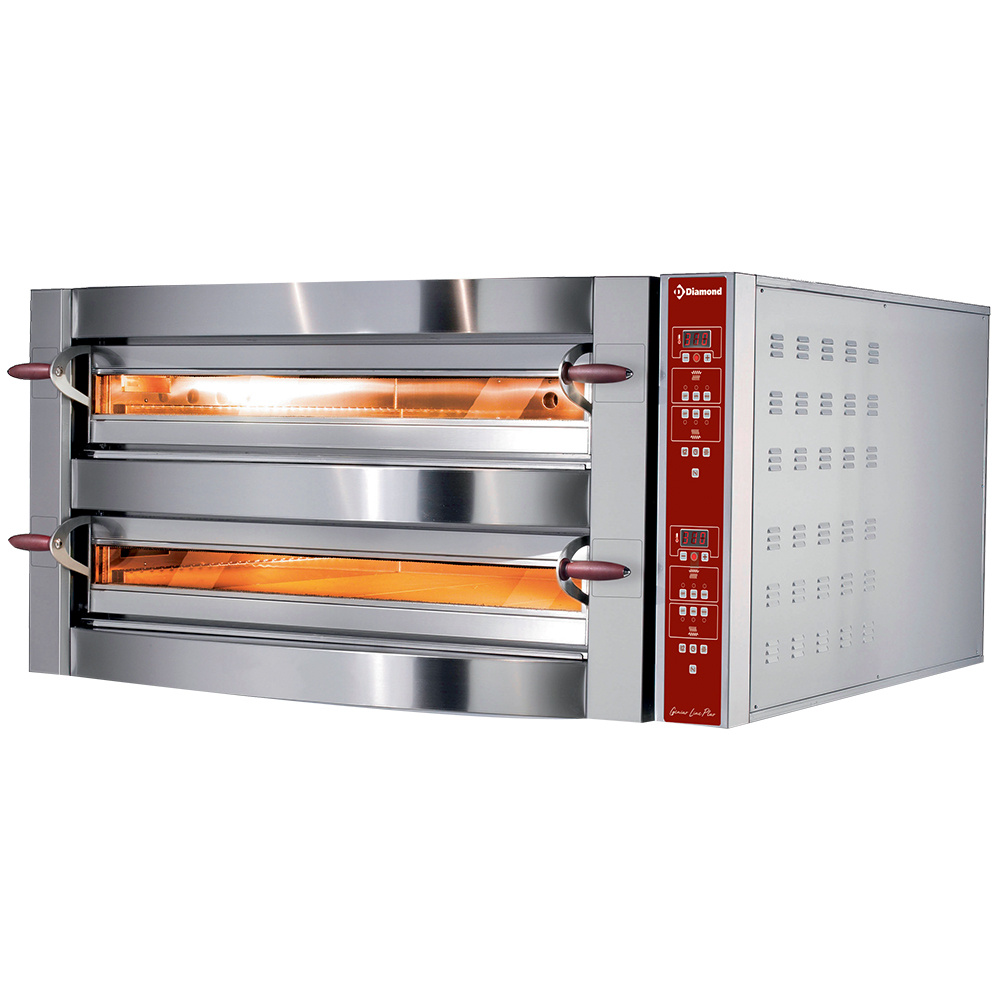 Horno eléctrico, 2 camaras, 2x 9 pizzas Ø 350 mm